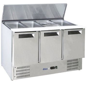Arktic 3-vratna hladilna miza za solate z odklopnim pokrovom za 4x GN1/1, 368 l – Hendi 236178