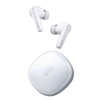 QCY Brezžične ušesne slušalke T13X ENC IPX5 Bluetooth – bele