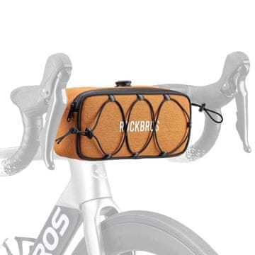 ROCKBROS Vodoodporna kolesarska torba za krmilo, prostornina 1,9 l – oranžna