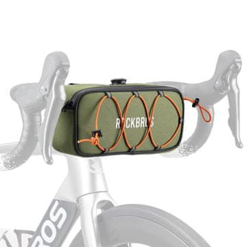 ROCKBROS Vodoodporna kolesarska torba za krmilo, 1,9 l – zelena