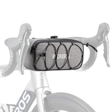 ROCKBROS Vodoodporna kolesarska torba za krmilo, 1,9 l – siva