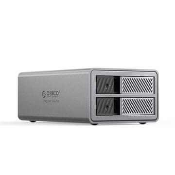 Orico Diskovni polj 9828RU3 z RAID-krmilnikom za 2 diska 2,5'' / 3,5'' SATA HDD / SSD – siva