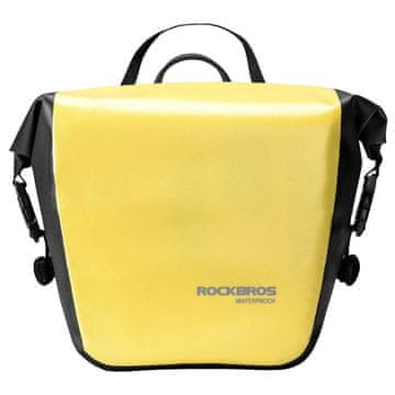 ROCKBROS Vodoodporna kolesarska torba za nosilec s trakom za prek ramena, 10–14 l – rumena
