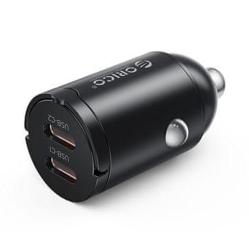 Orico Avtomobilski polnilnik USB-C 30 W – črn
