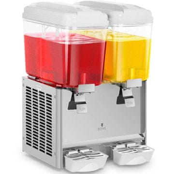 Royal Catering Dispenser z merilnikom in hladilnikom za pijače in sokove, dvojni, 2x 18 l
