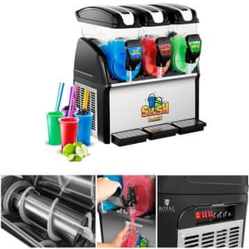 Royal Catering Granitor – razdelilnik za pijače slush in granita, trojni, 3 x 15 l