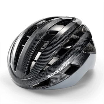 ROCKBROS Nastavljiva kolesarska čelada 54–58 cm – črna