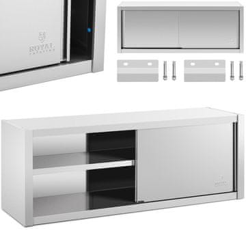 Royal Catering Gostinska stenska omara z drsnimi vrati STAL 160 x 45 x 60 cm