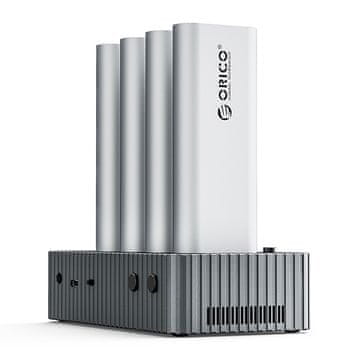 Orico Docking postaja IT48N-C s funkcijo kloniranja na 4 diske M.2 NVMe – siva