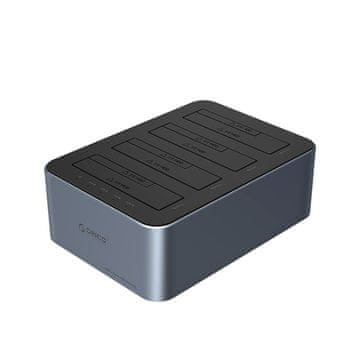 Orico Dokovalna postaja 6646C3-C z možnostjo kloniranja v načinu offline za 4 diske 2,5'' / 3,5'' SATA HDD / SSD – siva