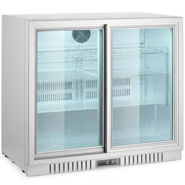 Arktic Barov hladilnik z 2 drsnimi vrati, LED, 150 l, 160 W, 90 x 52 x 84 cm – srebrna