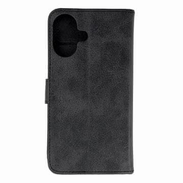 HURTEL Ovitek za iPhone 16 Leather Book Case – črn