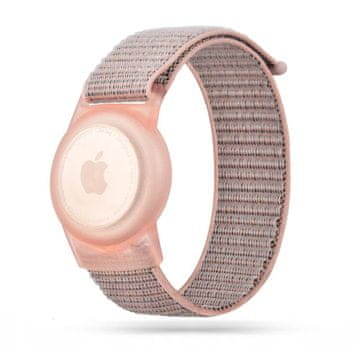 Tech-protect Nylon pasek za roko za otroke za lokacijski sledilnik Apple AirTag – roza