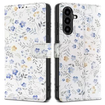 Tech-protect Ovitek za Samsung Galaxy A57 5G Wallet – pisane rože