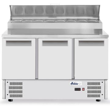 Arktic 3-vratna hladilna miza za solate z nadgradnjo za 8x GN1/6, 368 l – Hendi 236239