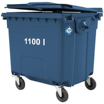 GSG24 Kontejner za komunalne odpadke PZH EN 840-2 DIN 1100L – modri