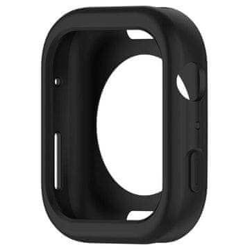 HURTEL Etui za Apple Watch Series 4/5/6/SE 44 mm iz silikona – črno