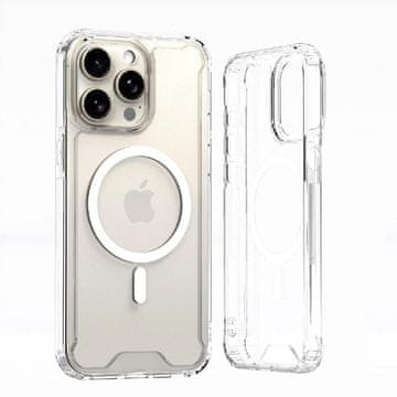 HURTEL Ovitek za iPhone 16 Pro Clear Corner Case MagSafe – prozoren