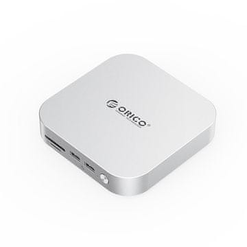 Orico 9-v-1 priključna postaja z žepom za trdi disk M.2 SSD – srebrna