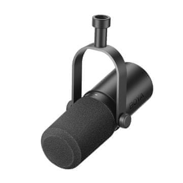 Boya Žični studijski mikrofon za podkaste USB XLR – črn