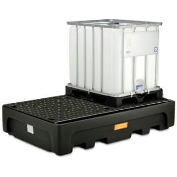 GSG24 Zbiralna kad za 2 rezervoarja IBC 1100 l, iz plastike PE, CEMO 10952