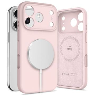 Tech-protect Silikonski ovitek za iPhone 17 Pro Max z MagSafe – roza