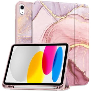 Tech-protect Etui s stojalom za iPad 10,9'' 2022 SC Pen – roza marmor
