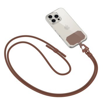Tech-protect Vrvica za etui za telefon z nastavljivim trakom – rjava