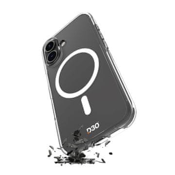 Puro Silikonski ovitek za iPhone 16 Impact Clear D3O MagSafe – prozoren