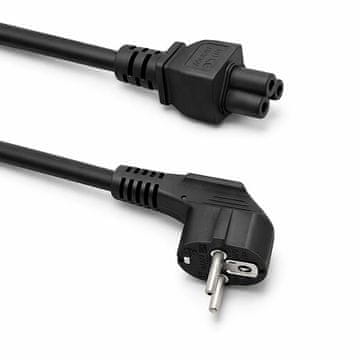 Qoltec IEC C5/SCHUKO napajalni kabel | deteljica | 3x0,75 mm² | 1,4 m