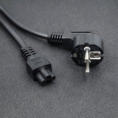 Qoltec IEC C5/SCHUKO napajalni kabel | deteljica | 3x0,75 mm² | 1,4 m