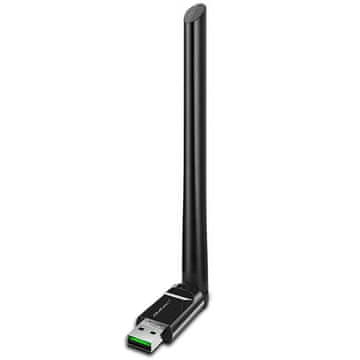 Zunanja omrežna kartica Qoltec | USB Wi-Fi adapter z anteno 6dBi | Standard N | USB 2.0 | 150Mb/s | 2,4GHz