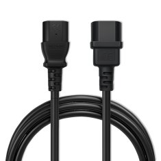 Podaljševalni kabel Qoltec IEC C13/C14 | 3x1,00 mm² | 3 m