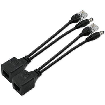 Qoltec PoE napajalnik | LAN | RJ-45 | 5,5*2,1 mm