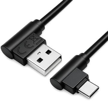 Qoltec USB kabel tipa C moški | USB 2.0 A moški | 1 m