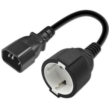 Qoltec adapter IEC 320 C14/SCHUKO | 0,15M