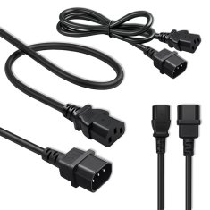 Podaljševalni kabel Qoltec IEC C13/C14 | 3x1,5 mm² | 1,8 m