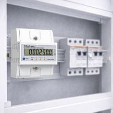 Qoltec Trifazni elektronski števec s ponastavitvijo | Števec energije za DIN letev | 400V | 100A | LCD | LED | 4P