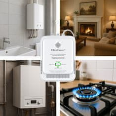 Senzor puščanja zemeljskega plina in ogljikovega monoksida (CO) s certifikatom Qoltec | Detektor CH4 CO | Alarm 85 dB | LED