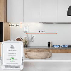 Senzor puščanja zemeljskega plina in ogljikovega monoksida (CO) s certifikatom Qoltec | Detektor CH4 CO | Alarm 85 dB | LED