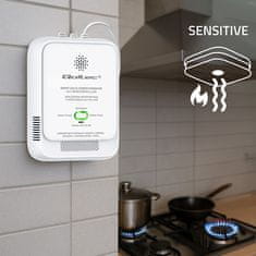 Senzor puščanja zemeljskega plina in ogljikovega monoksida (CO) s certifikatom Qoltec | Detektor CH4 CO | Alarm 85 dB | LED