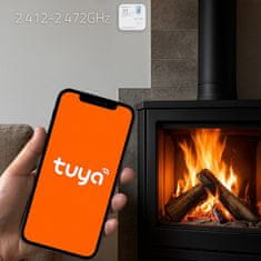 Brezžični senzor ogljikovega monoksida s certifikatom Qoltec z baterijo | Detektor CO | TUYA | Wi-Fi | 10-letna življenjska doba senzorja | Alarm 85 dB | LED