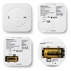 Brezžični senzor ogljikovega monoksida s certifikatom Qoltec z baterijo | Detektor CO | TUYA | Wi-Fi | 10-letna življenjska doba senzorja | Alarm 85 dB | LED