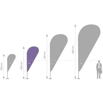 PRO M oglaševalski drog za zastave - 340 cm