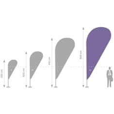 PRO XL oglaševalski drog za zastavo - 560 cm
