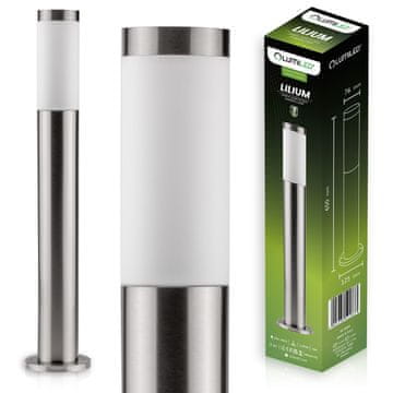LUMILED Zunanja vrtna svetilka E27 INOX POST 65cm Lilium