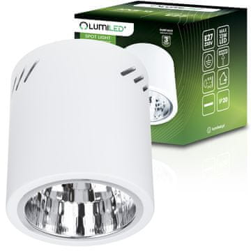 LUMILED Fiksna stropna svetilka, nadometna, okrogla, APUS 13 žarnic, TUBA, bela, E27