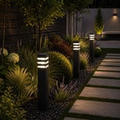 LUMILED Vrtna svetilka, zunanja stoječa svetilka E27 LED TAXUS 2 60 cm