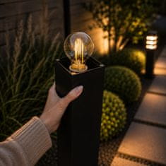 LUMILED Vrtna svetilka, zunanja stoječa svetilka E27 LED TAXUS 2 60 cm