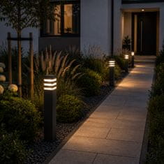 LUMILED Vrtna svetilka, zunanja stoječa svetilka E27 LED TAXUS 2 60 cm